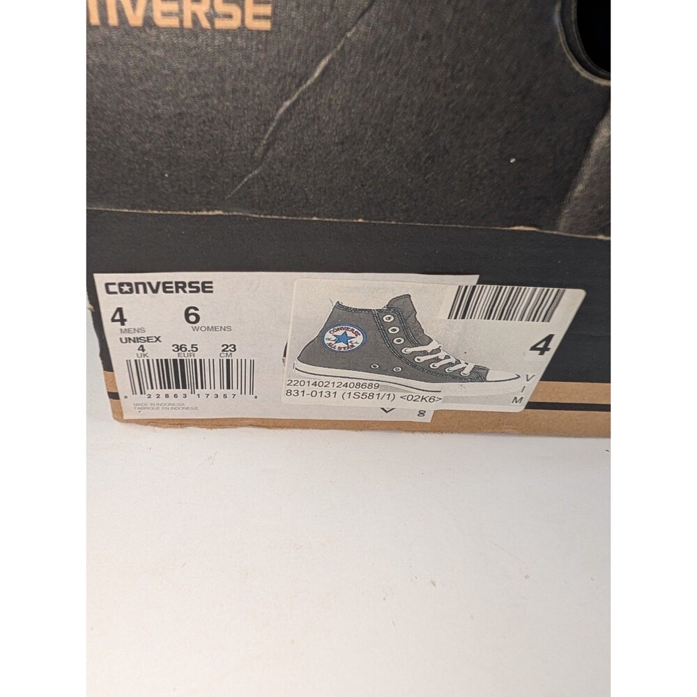 Converse Chuck Taylor All Star Leather High Top Black Men 4 Women 6 - Picture 2 of 13